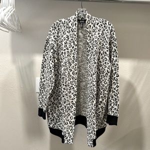 Jones New York Open Front cardigan - black & white